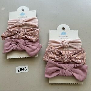 Cloud Island Head Wraps  Pink 6 Pieces New Hair Accessories